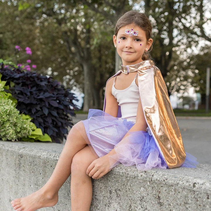 Super-duper Tutu, Cape & Mask - Metallic Rose Gold