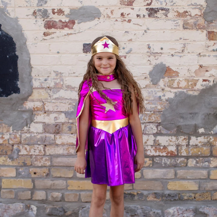 NEW Superhero Star Dress, Cape & Headpiece