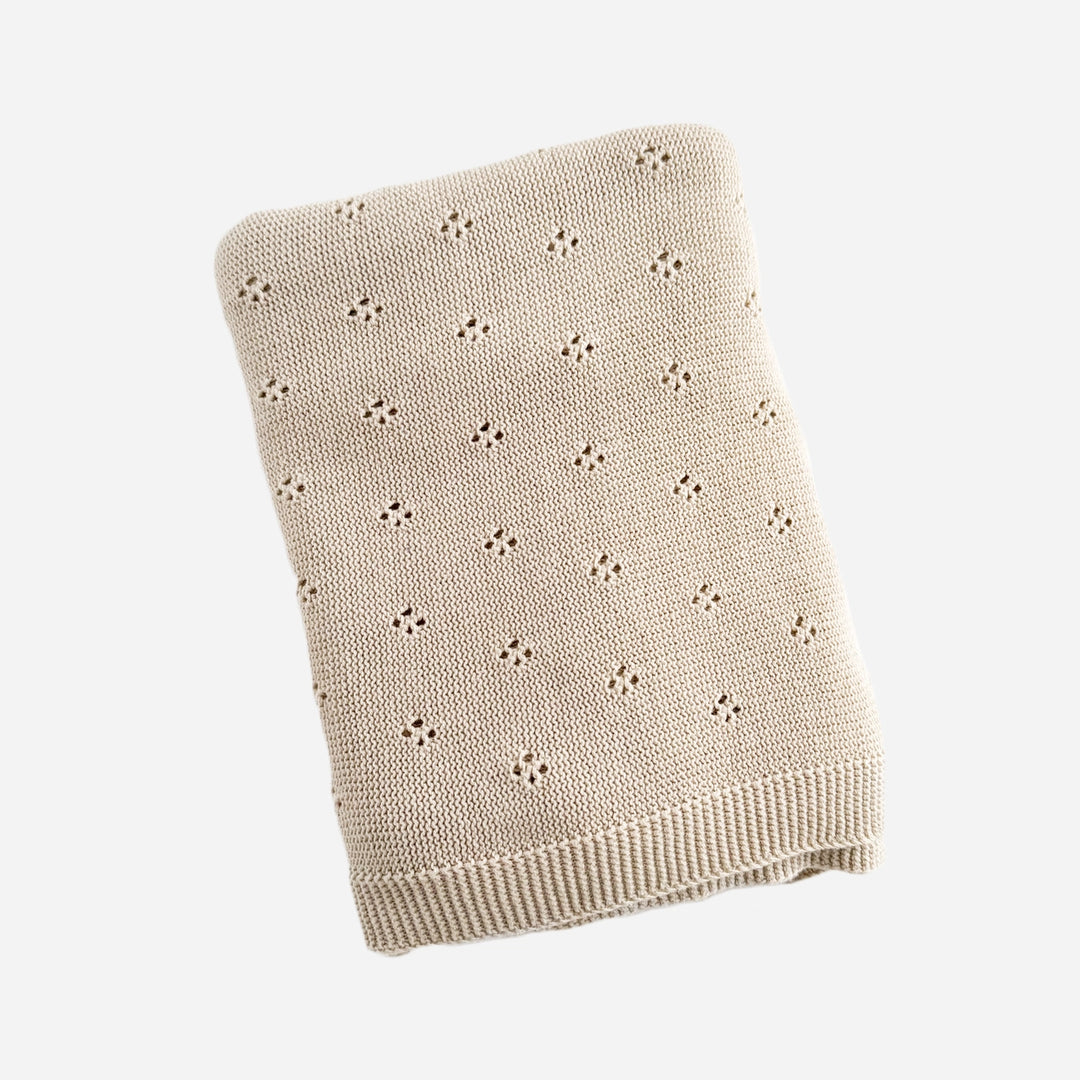 Organic Cotton Pique Blanket- Birch