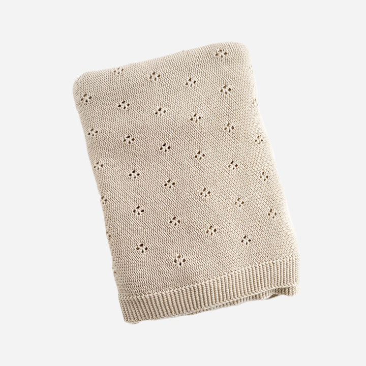 Organic Cotton Pique Blanket- Birch