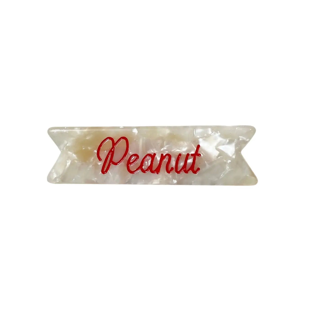 NEW Retro Resin Hair Clip- Peanut