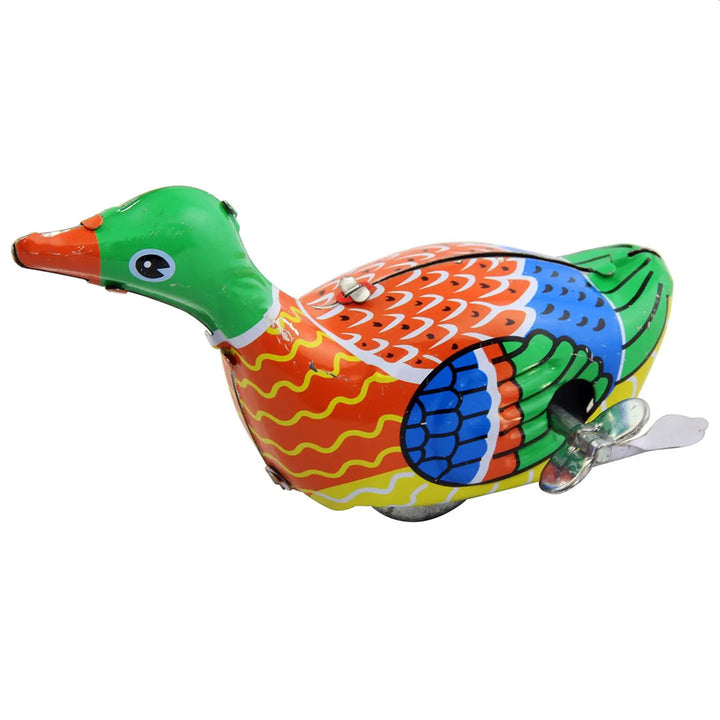 Retro Tin Mallard Duck Toy