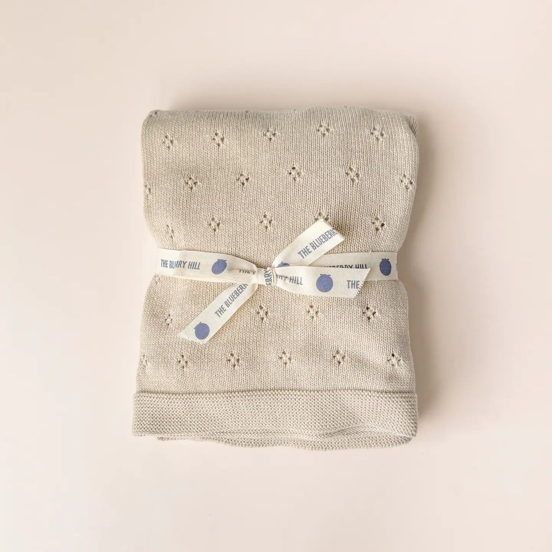 Organic Cotton Pique Blanket- Birch