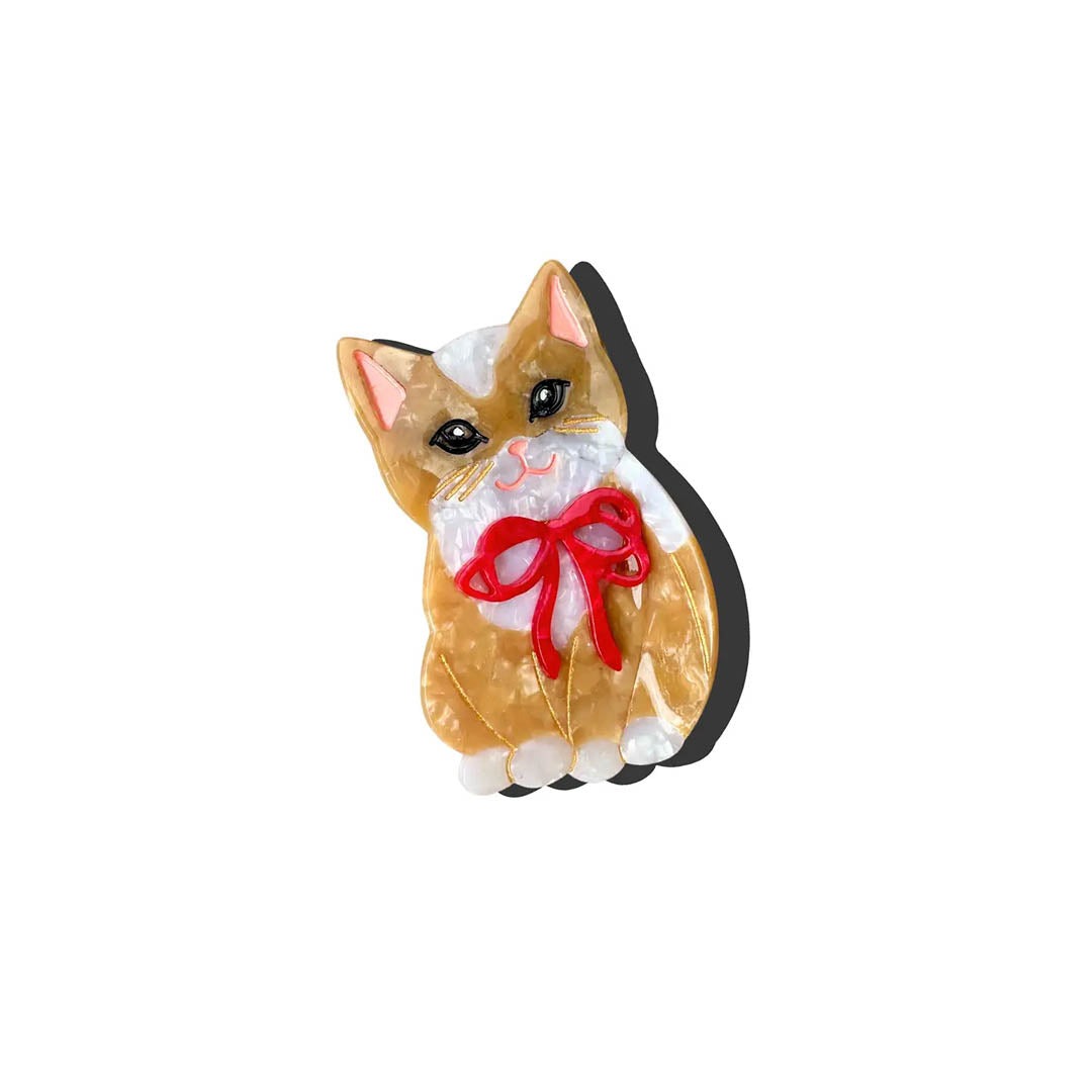 Hand-painted Kitten Claw Hair Clip