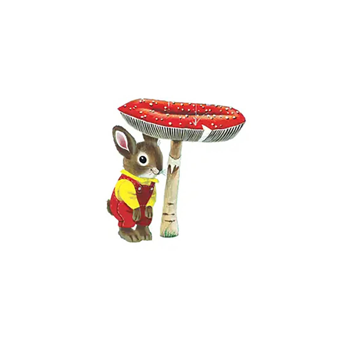 NEW Temporary Tattoo Sheets: Toadstool Bunny Pair