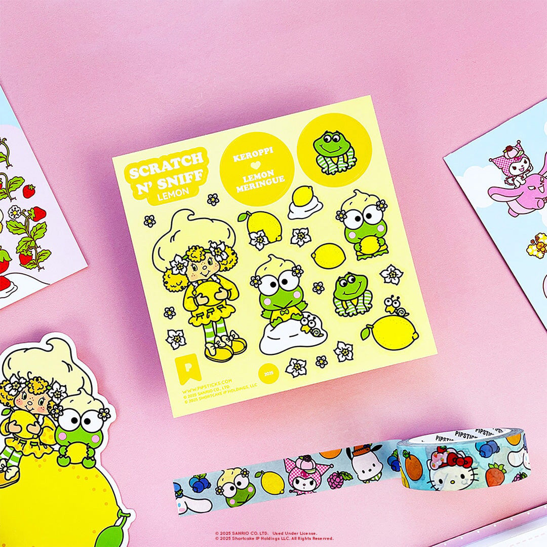 Lemon Orchard Scratch 'n Sniff Stickers (2ct) - Hello Kitty and Friends x Strawberry Shortcake