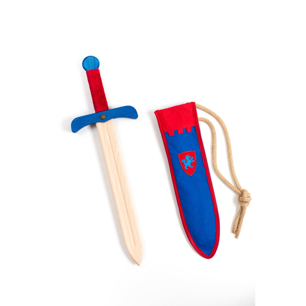 NEW Wooden Sword with Bag- Blue