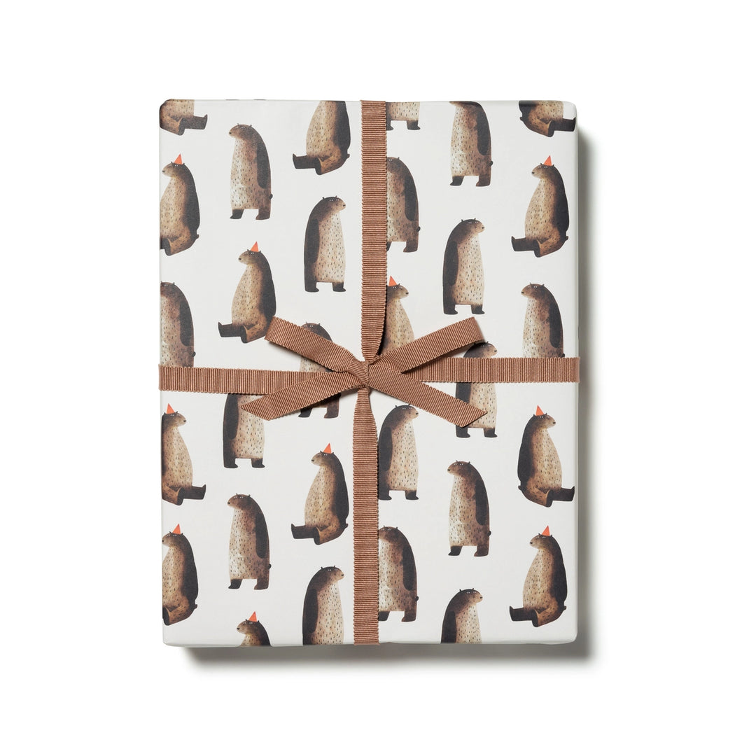 Party Bear Wrapping Paper Roll- Set of 3 Wrapping Paper