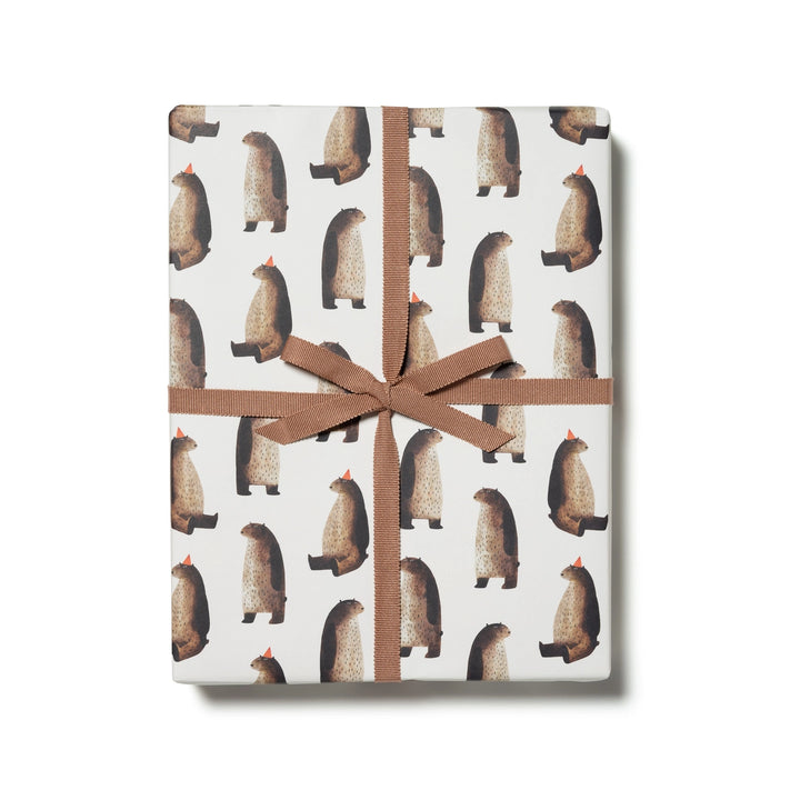 Party Bear Wrapping Paper Roll- Set of 3 Wrapping Paper