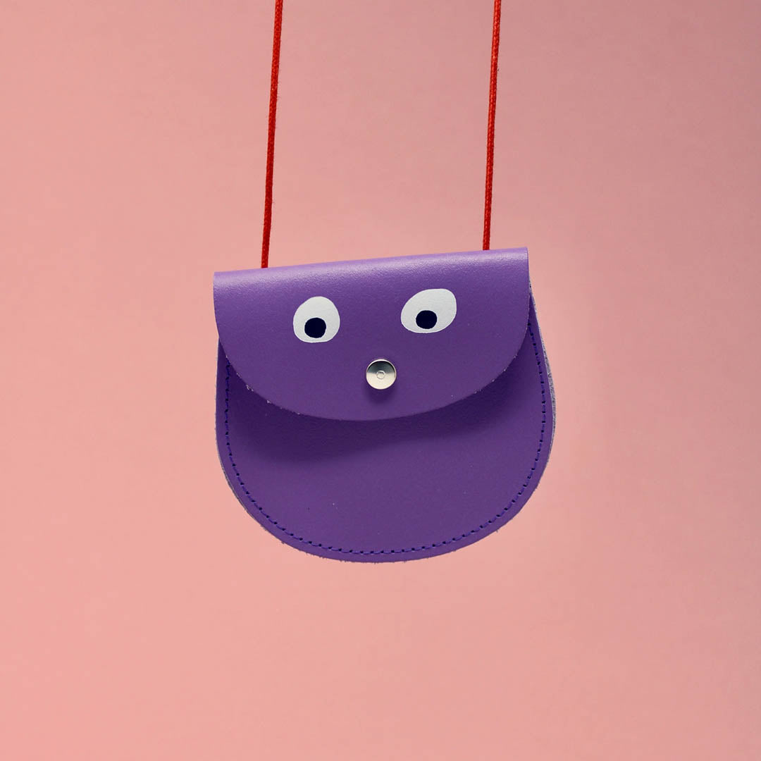 Googly Eye Pocket Purse- Purple