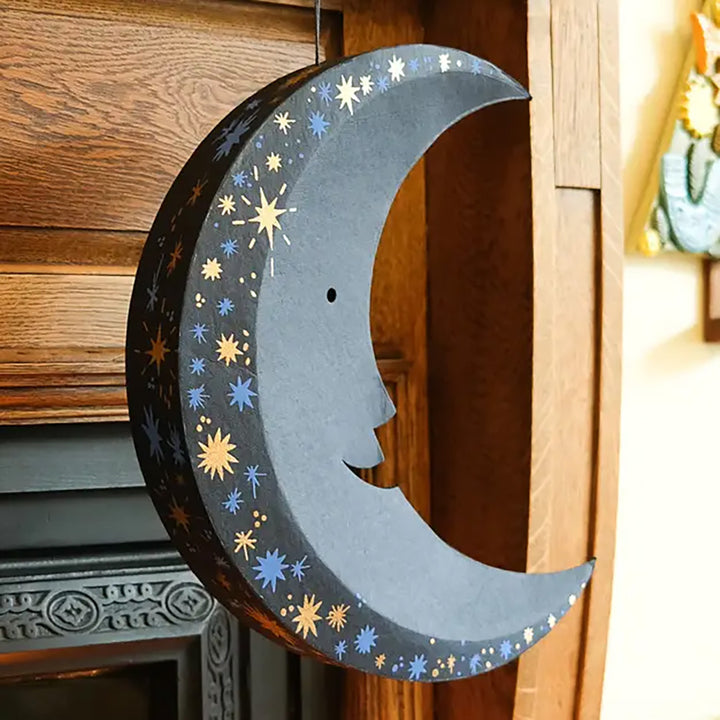 Large Midnight Man On The Moon Board Decoration