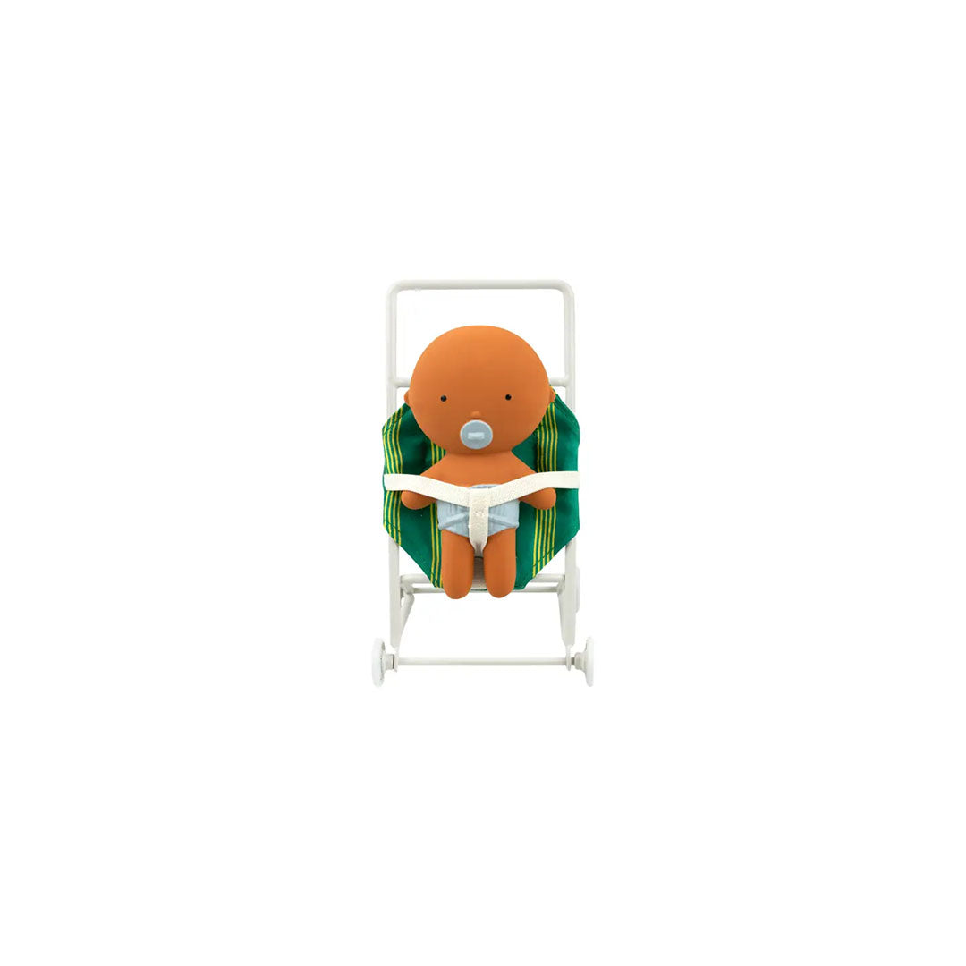Gommu Pocket Striped Stroller - Miniature Doll Stroller