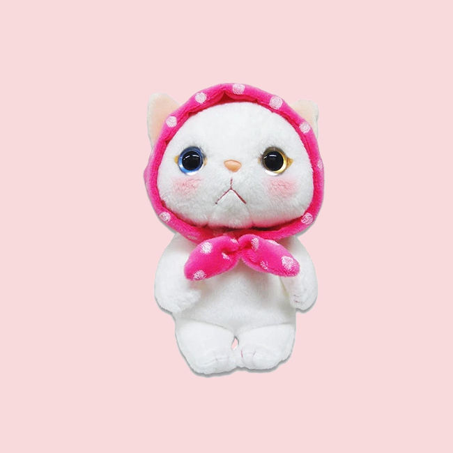 NEW Japanese Cat Series- Pink Polka Dot Bonnet