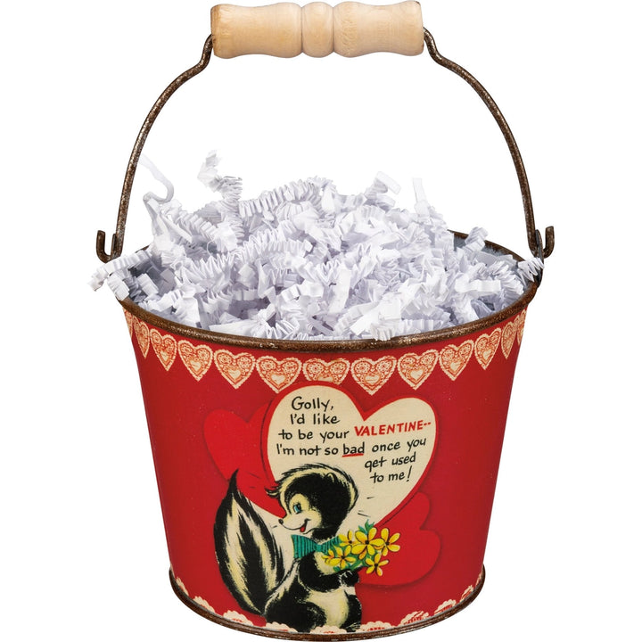 Retro My Valentine Metal Bucket