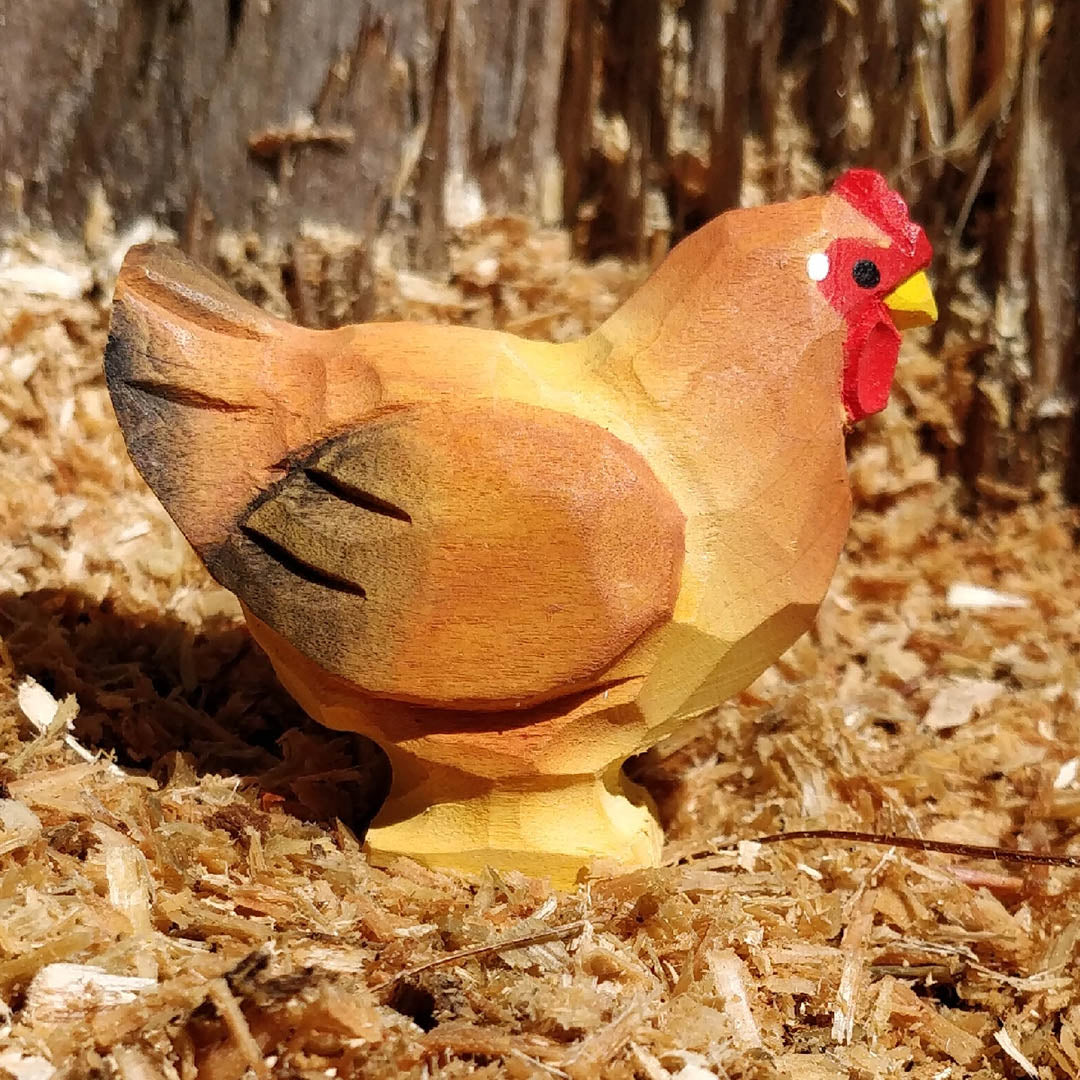 Wooden Chicken Animal Toy