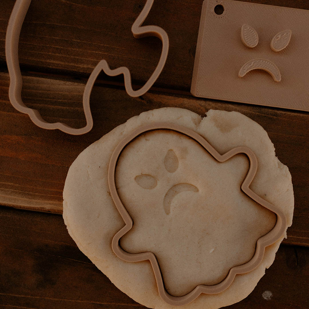 Ghost Stamp and Cutter Set - Halloween Eco Playdough Tool