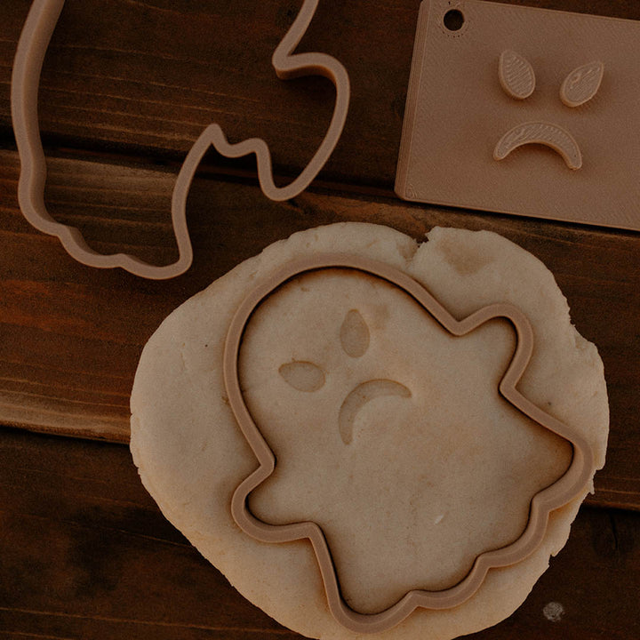 Ghost Stamp and Cutter Set - Halloween Eco Playdough Tool