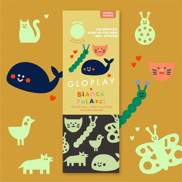 Japanese Glo Stickables Set- Animal Friends By Bianca Palazzi
