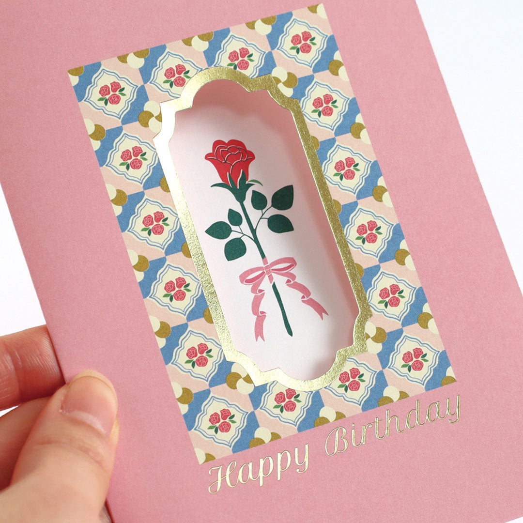 Flor Choose Greeting Card - Roses (Happy Birthday)