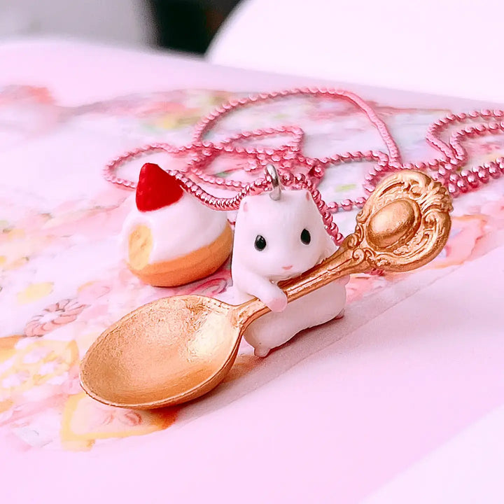 Pop Cutie Hamster Spoon Necklace