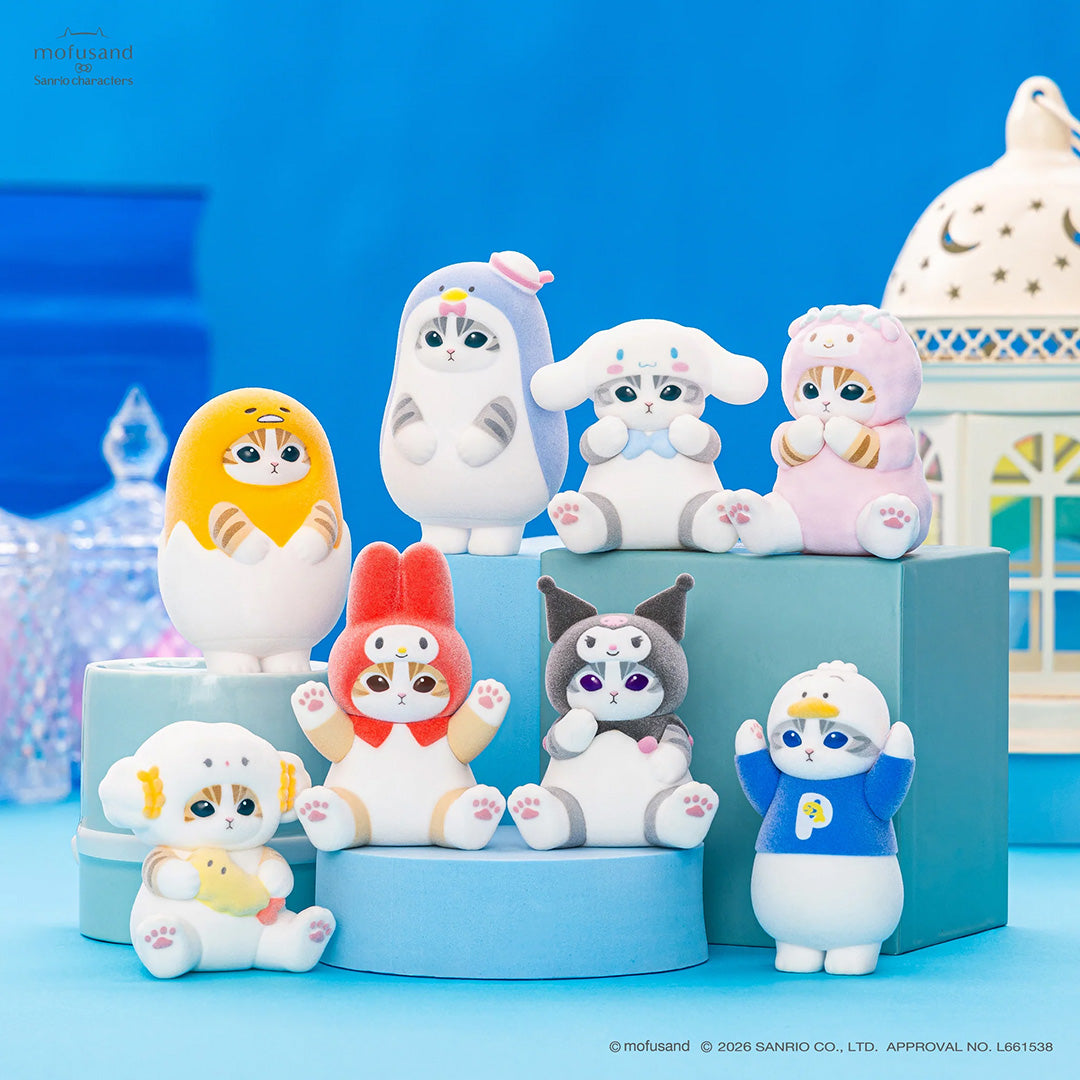 Japanese Blind Boxes: Mofusand x Sanrio Flock Figurine Vol. 2