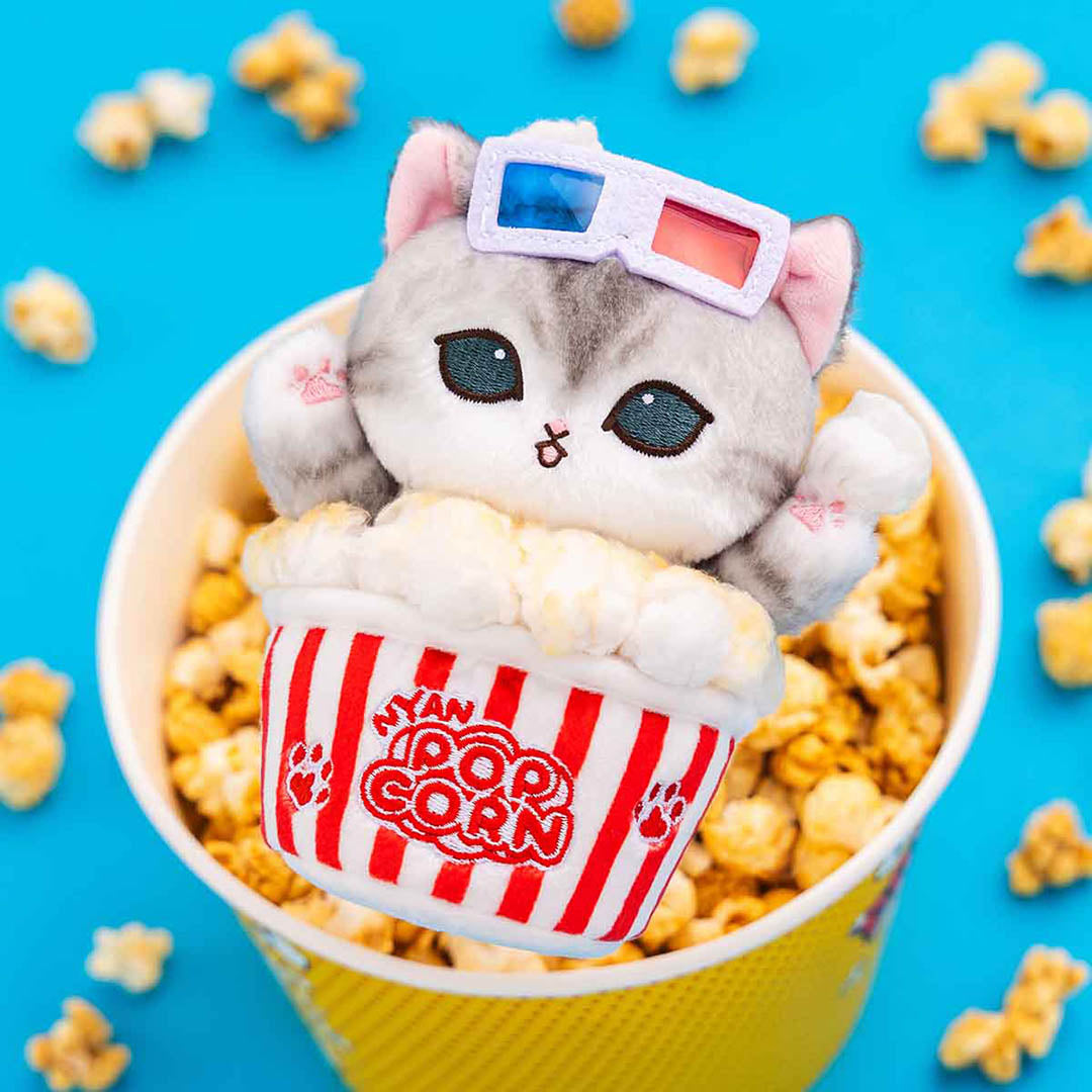 Mofusand Journey Series Popcorn Plush Keychain