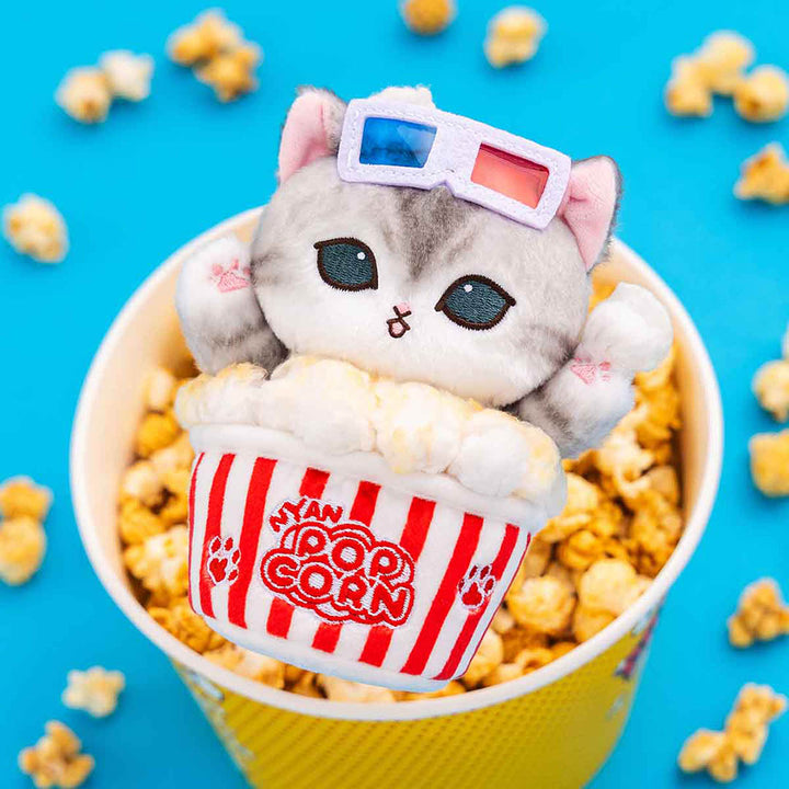 Mofusand Journey Series Popcorn Plush Keychain