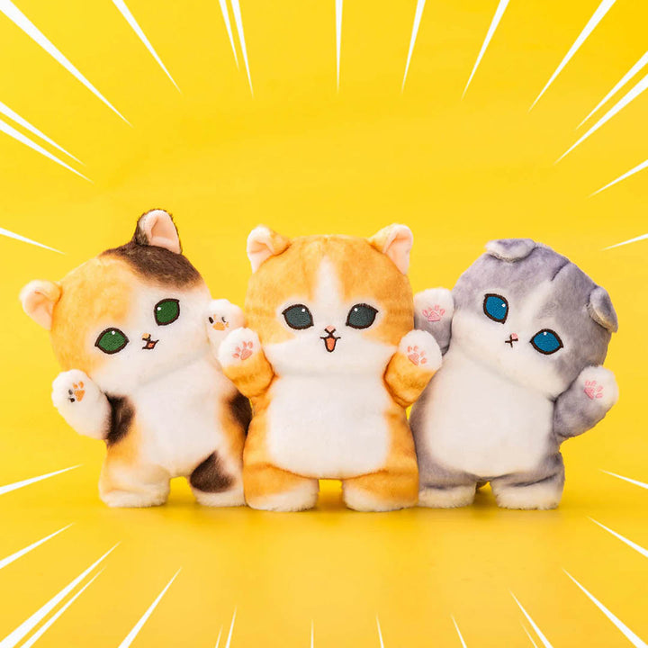 NEW Mofusand Standing Cat Plush Toy - Grey Cat 7"