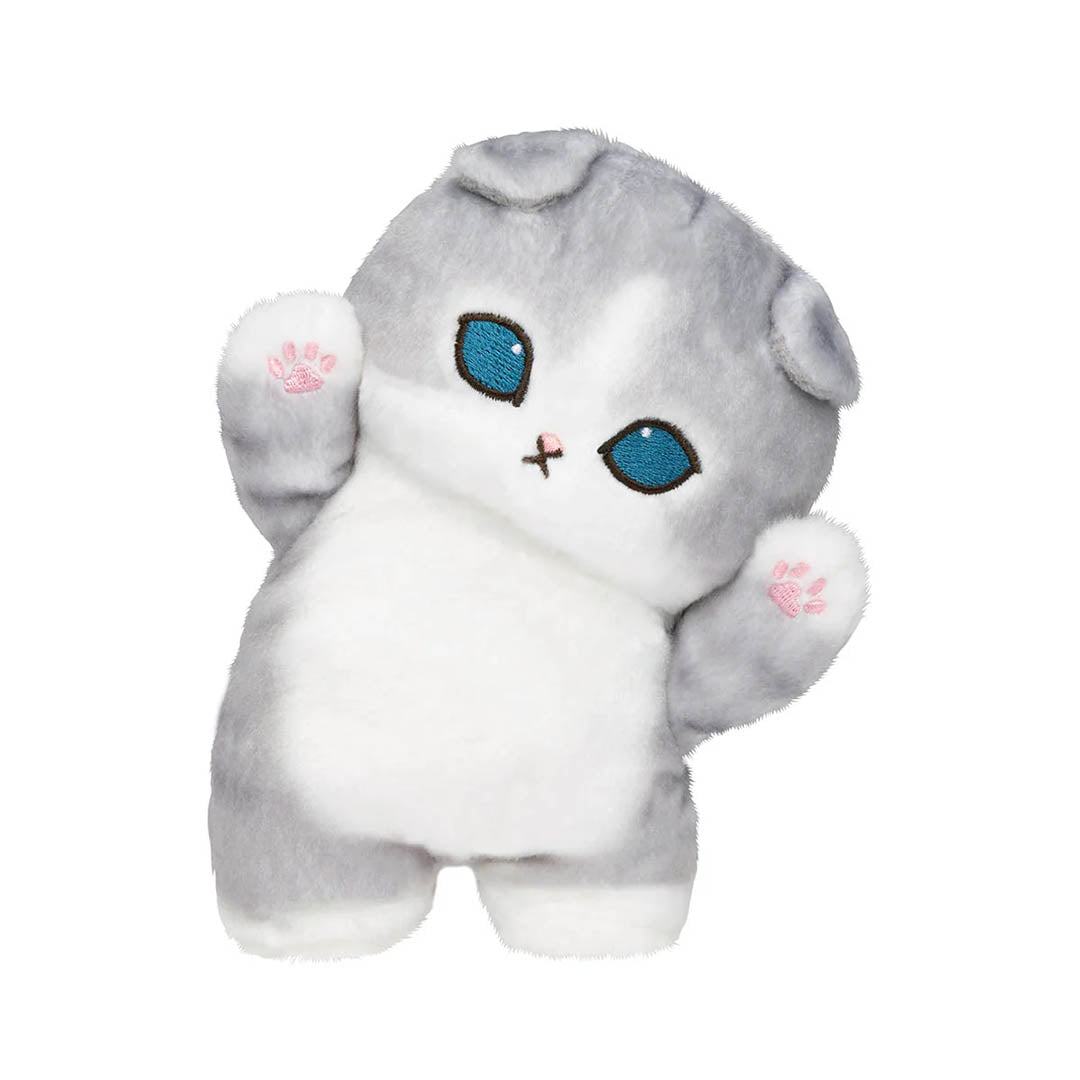 NEW Mofusand Standing Cat Plush Toy - Grey Cat 7"