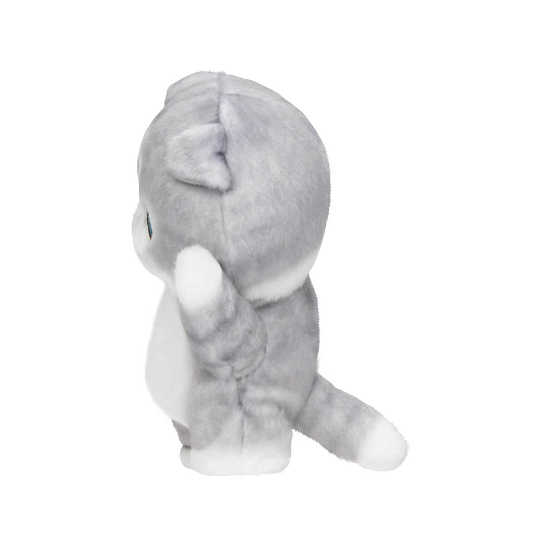 NEW Mofusand Standing Cat Plush Toy - Grey Cat 7"