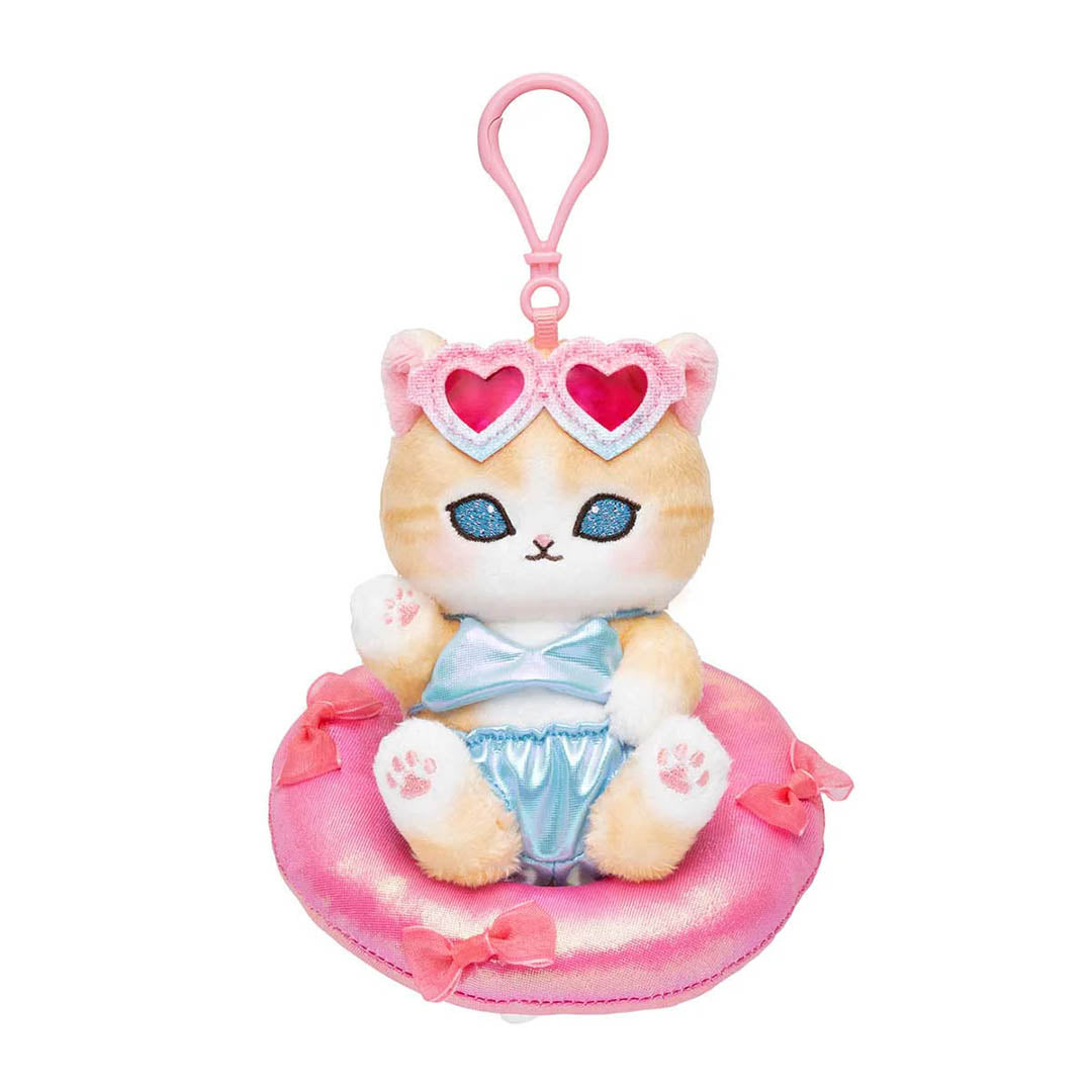 NEW Mofusand Gals Vacation Plush Keychain - Pink