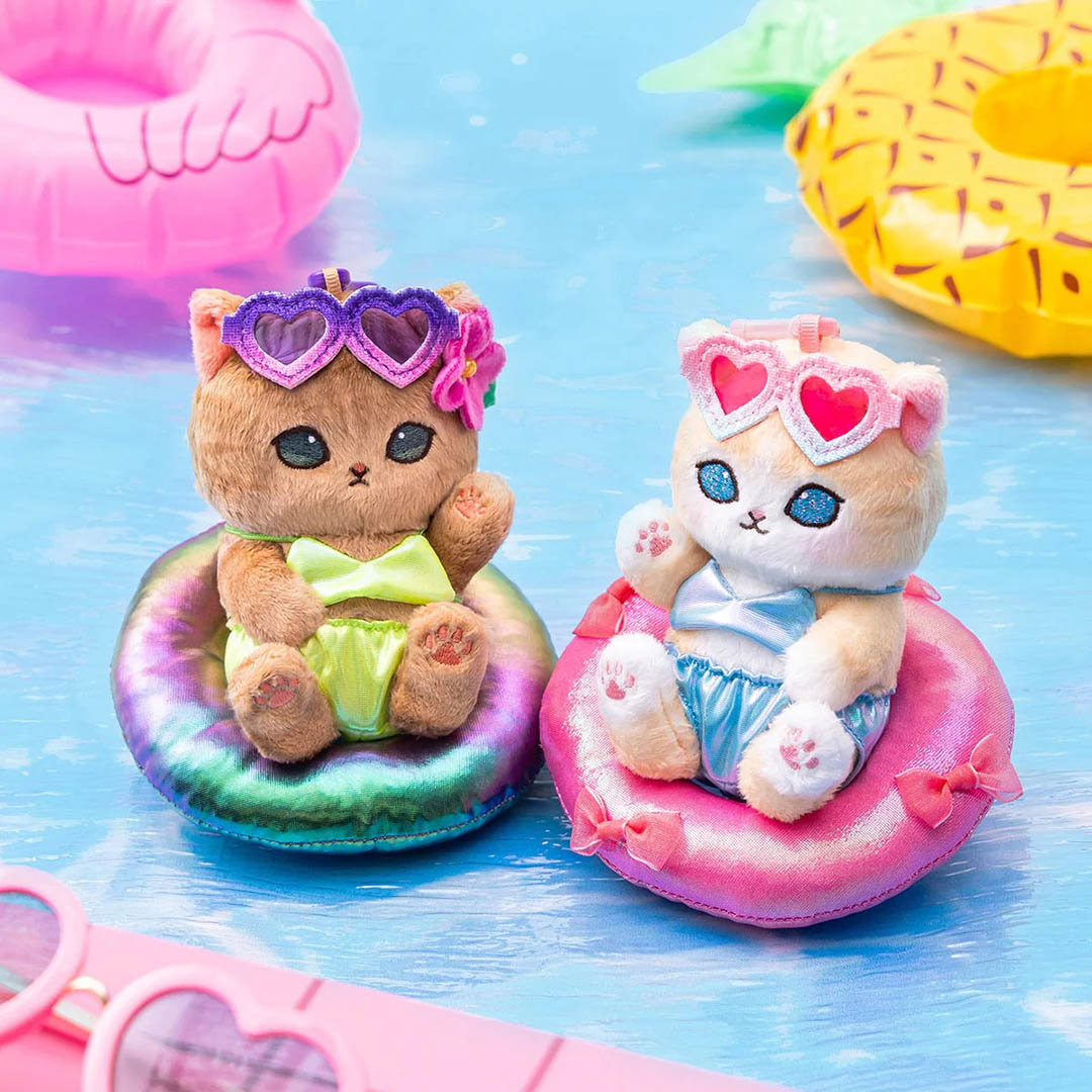NEW Mofusand Gals Vacation Plush Keychain - Pink
