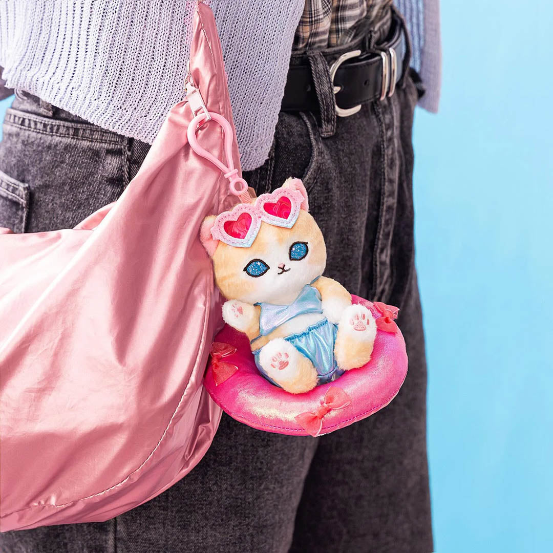 NEW Mofusand Gals Vacation Plush Keychain - Pink