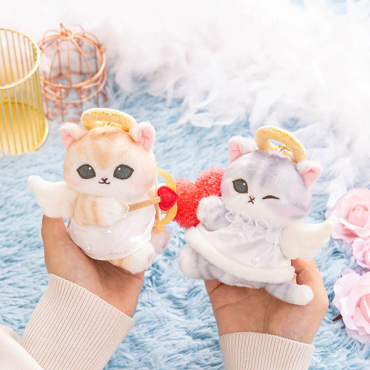 Mofusand Cupid Meow Plush Keychain