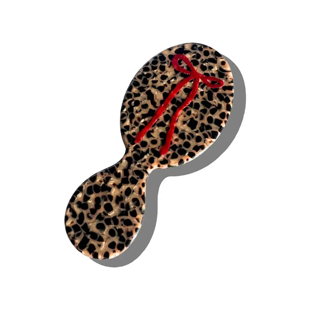 Hand-painted Leopard Bow Brush
