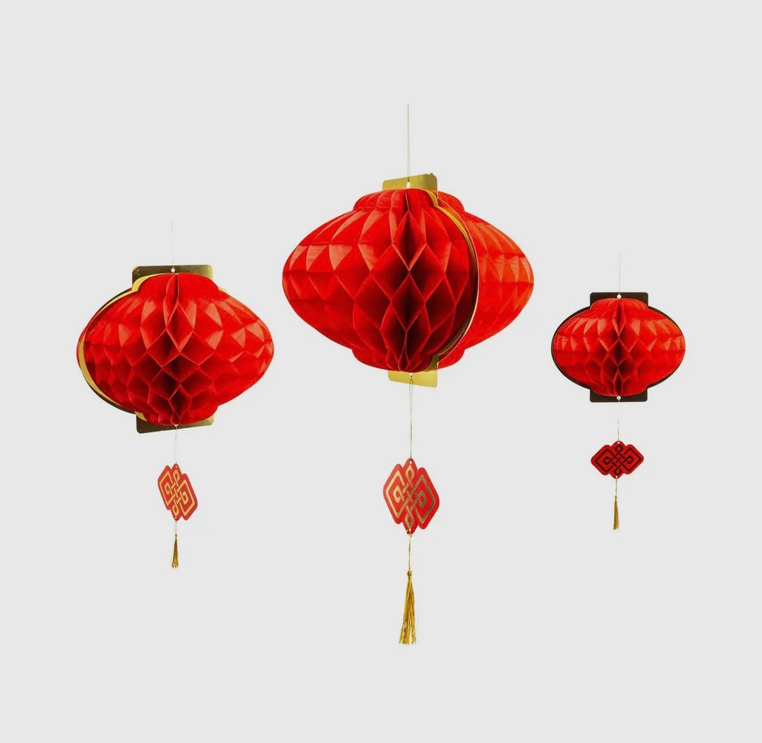 Lunar New Year Honeycomb Lantern Set
