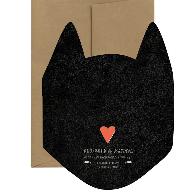 Black Cat Blink - Die Cut Card