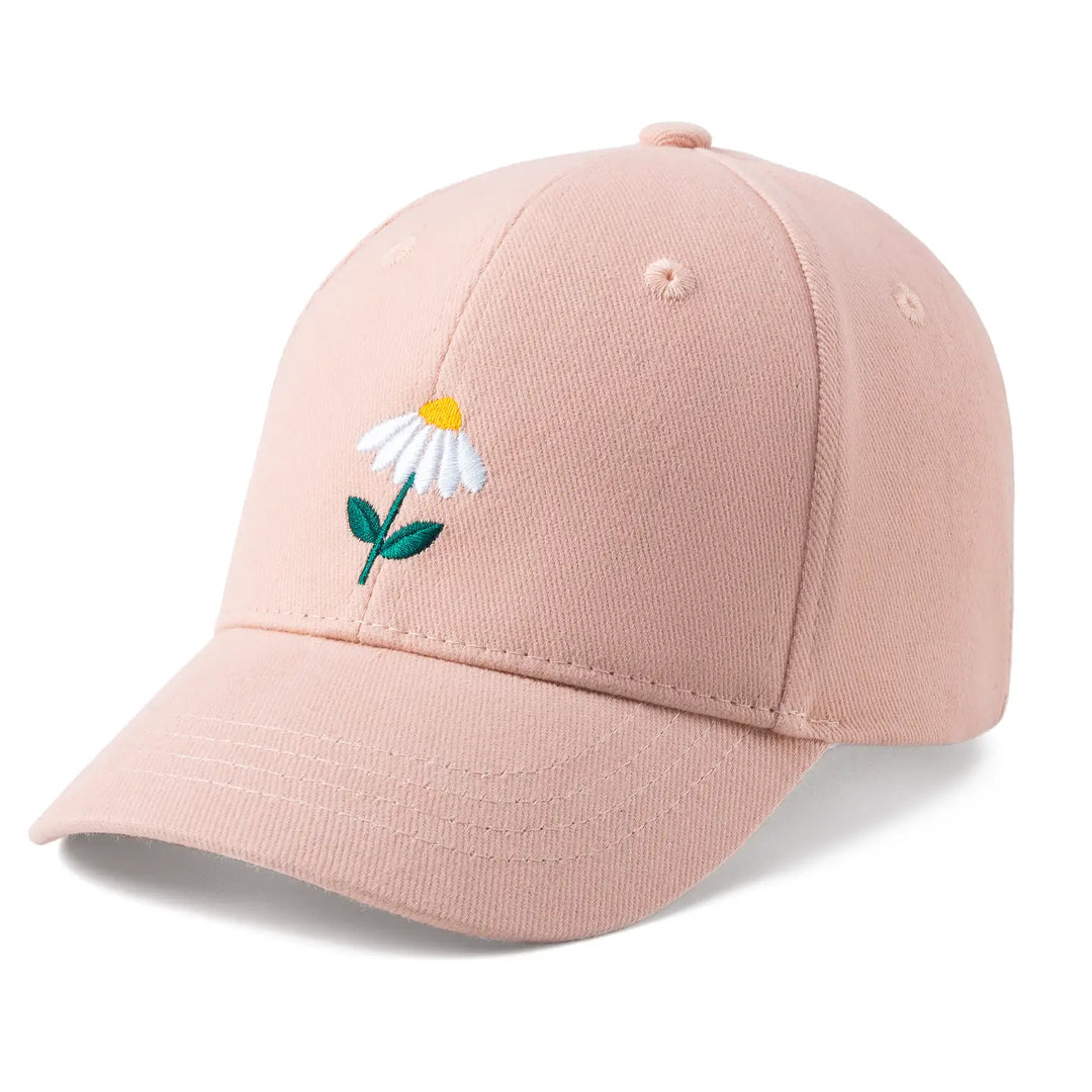 Kid's Baseball Hat- Daisy Embroidered