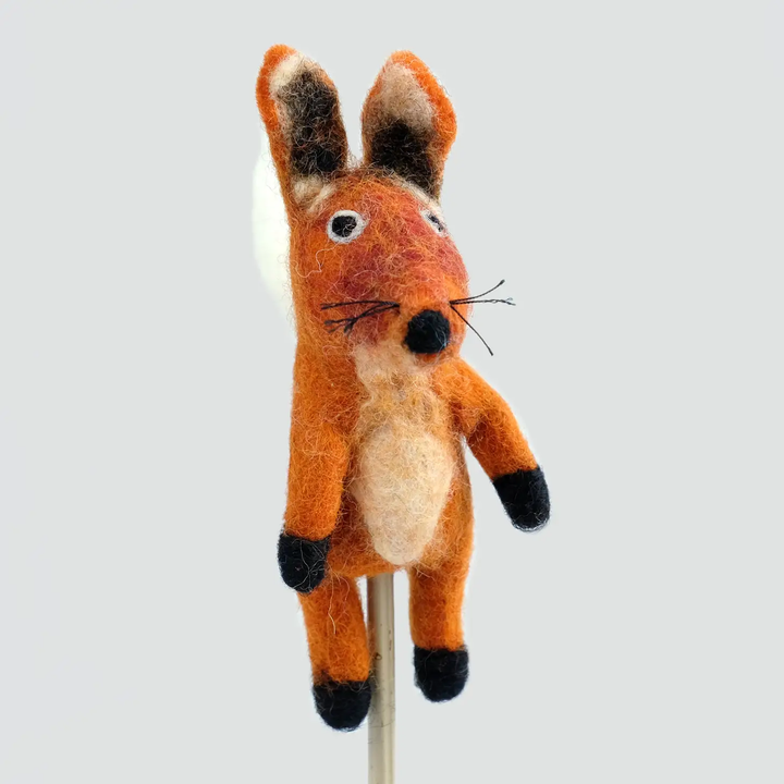 NEW Wool Felt Finger Puppet- Fox