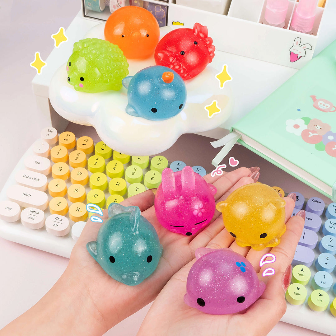 Jumbo Glitter Mochi Squishy Sensory Toy