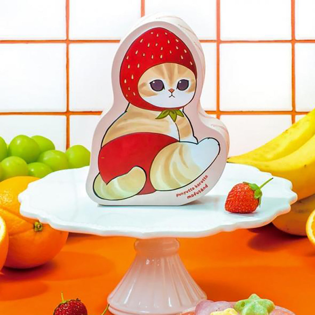 EASTER PREORDER: Mofusand Strawberry Sitting Kitty Tin