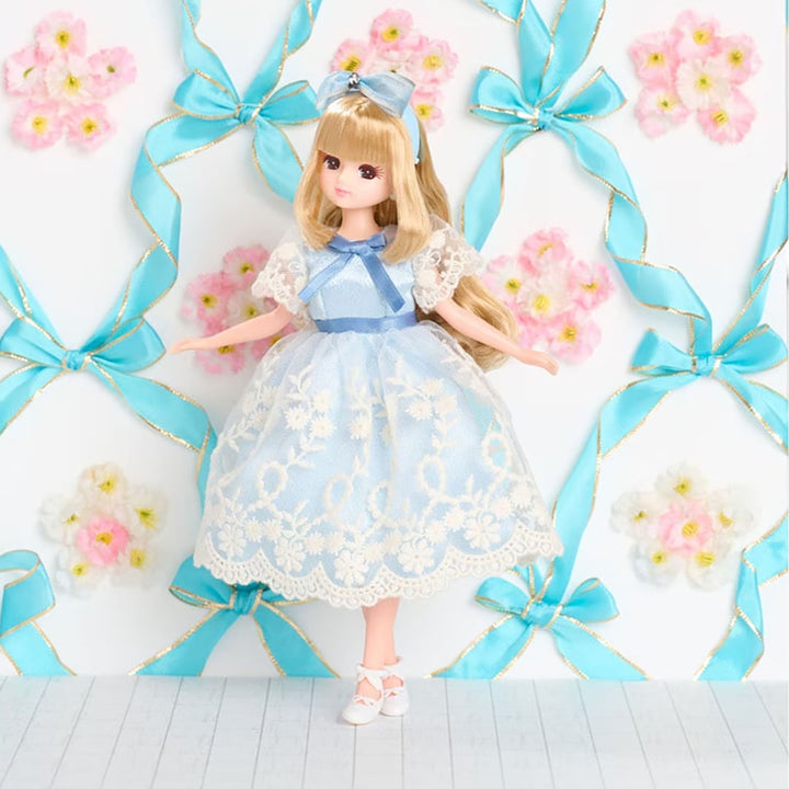 Licca Dolls: Licca Classical Blue Ribbon Dress