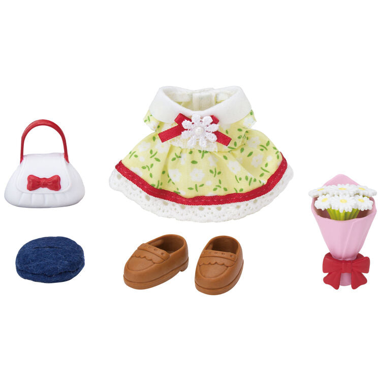 Calico Critters or Sonny Angels Dress Up Kit- Yellow Floral