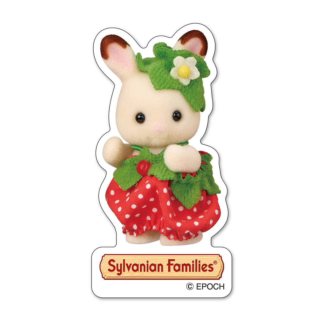 NEW Calico Critters Large Sticker- Strawberry Bunny