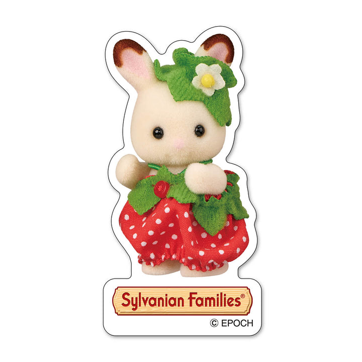 NEW Calico Critters Large Sticker- Strawberry Bunny