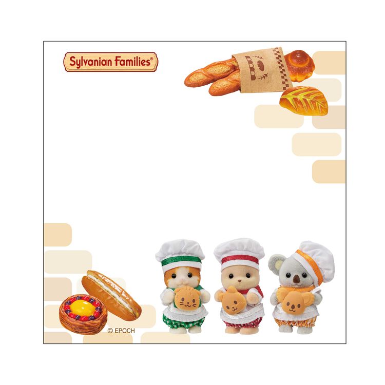 Sylvanian Families Square Memo Pad- Bread