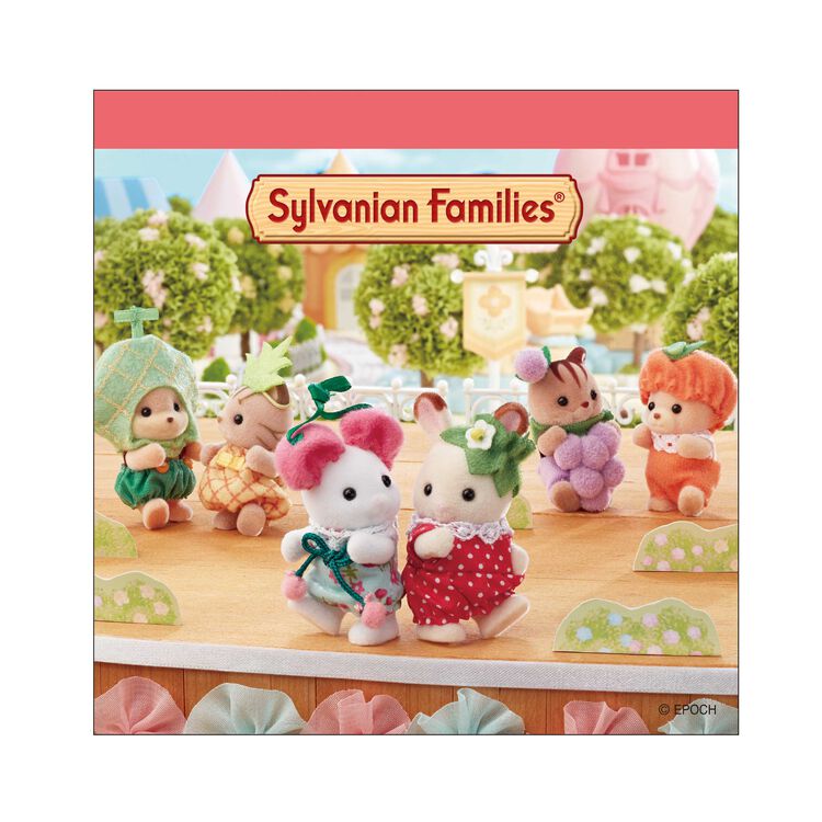 Sylvanian Families Square Memo Pad- Fruit