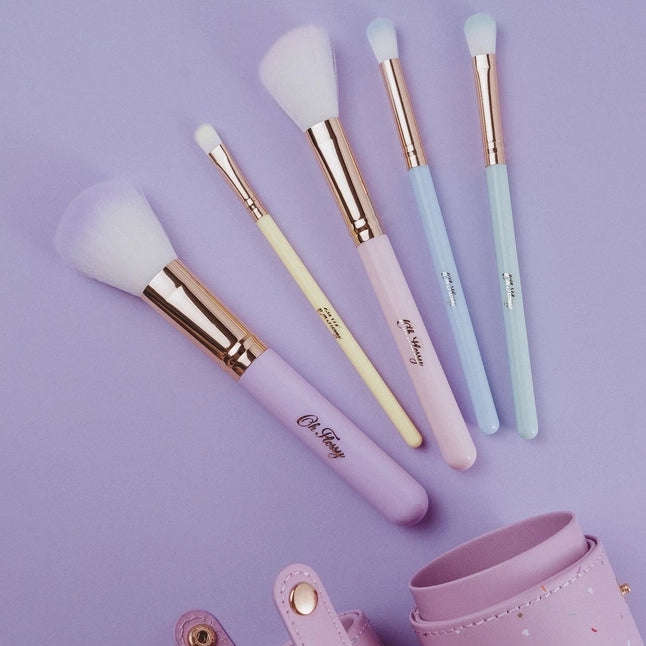 Oh Flossy 5-Piece Rainbow Makeup Brush Set
