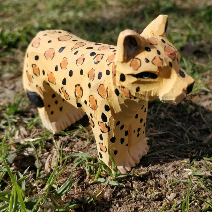 Wooden Leopard Animal Toy