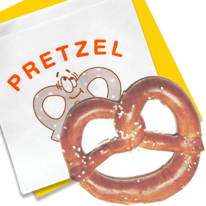 Retro NYC Pretzel Postcard With Envelope & Concession Bag